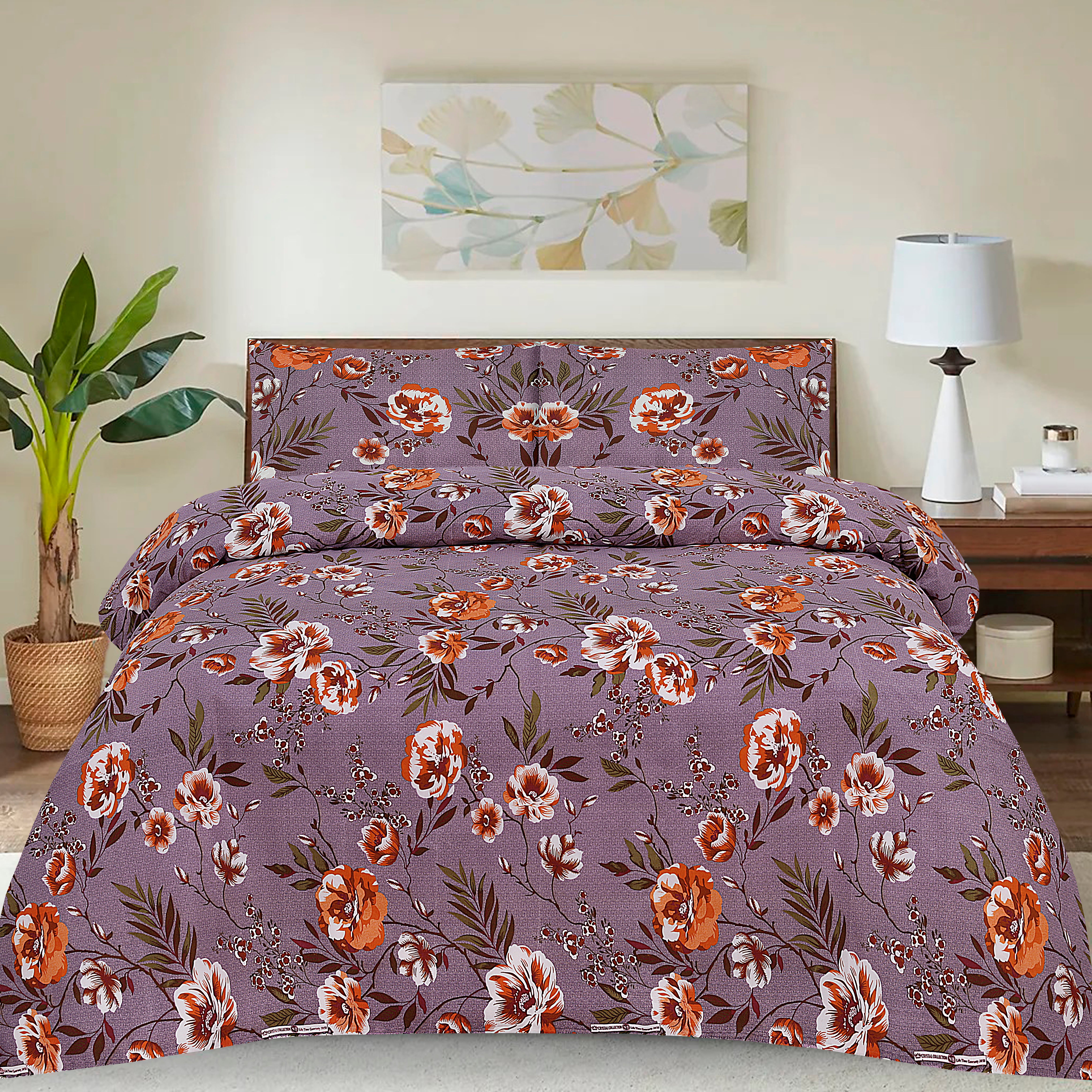 Pure Cotton 3pc Bedsheet Set B2507