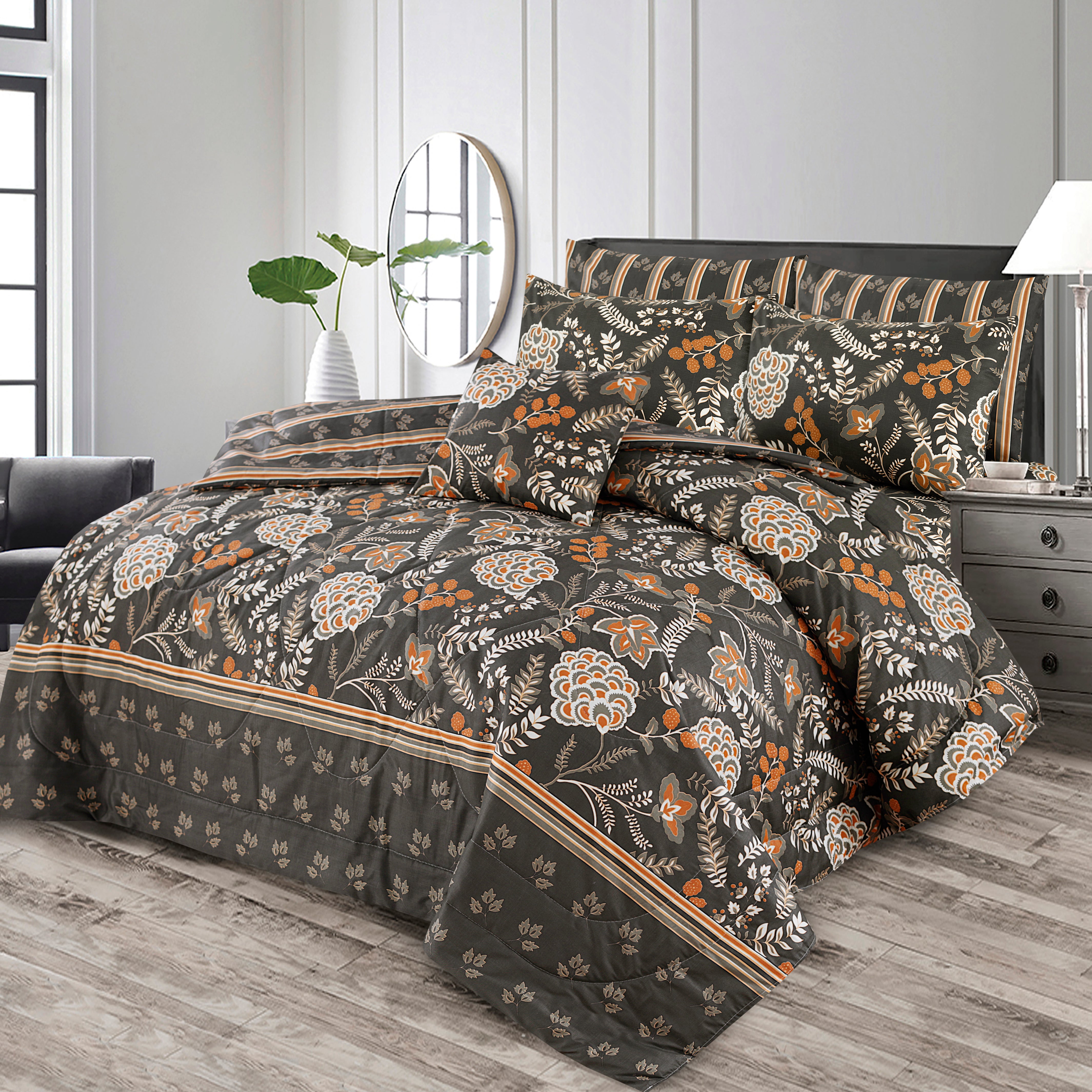 7 Pcs  Comforter Set Mh-755