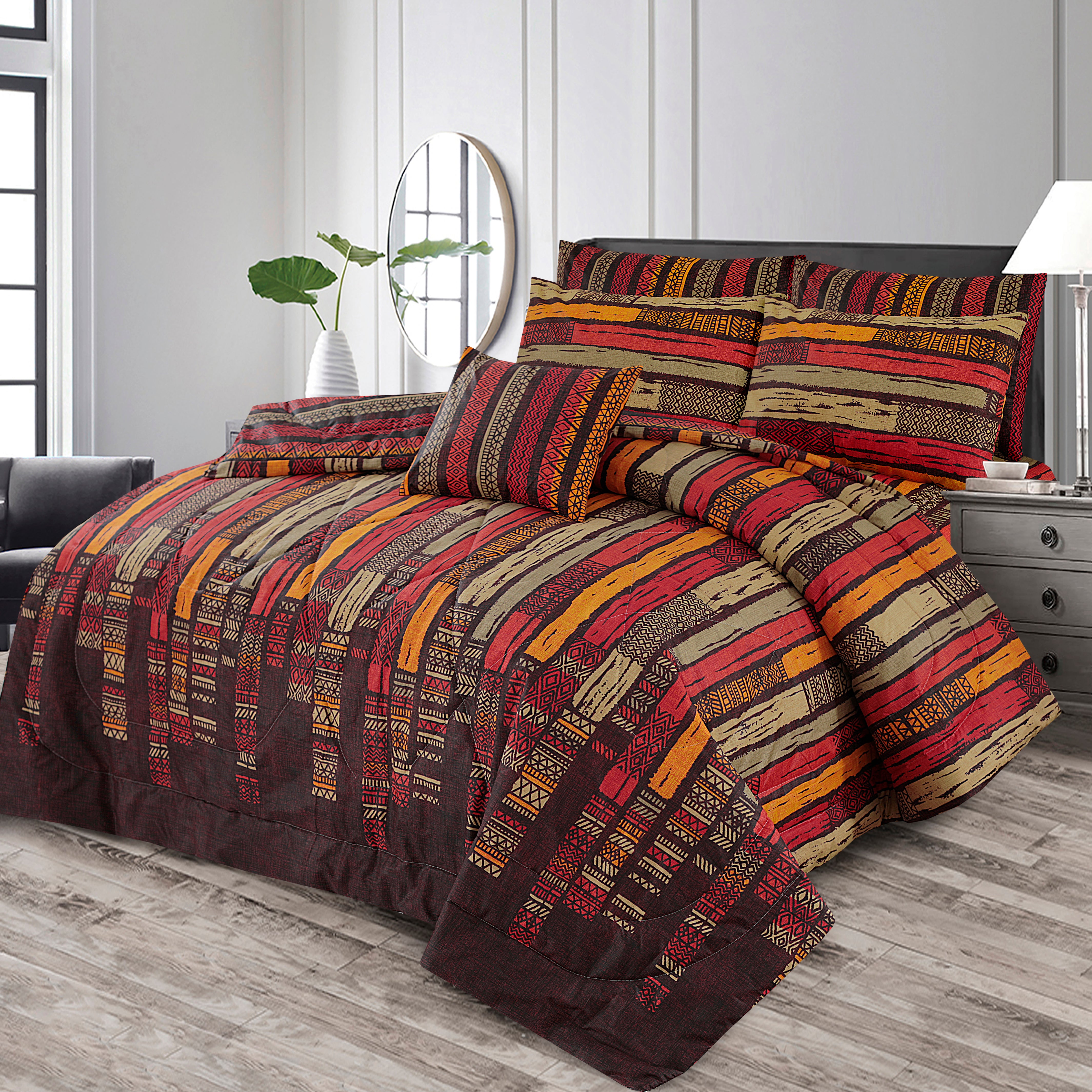 7 Pcs  Comforter Set Mh-753