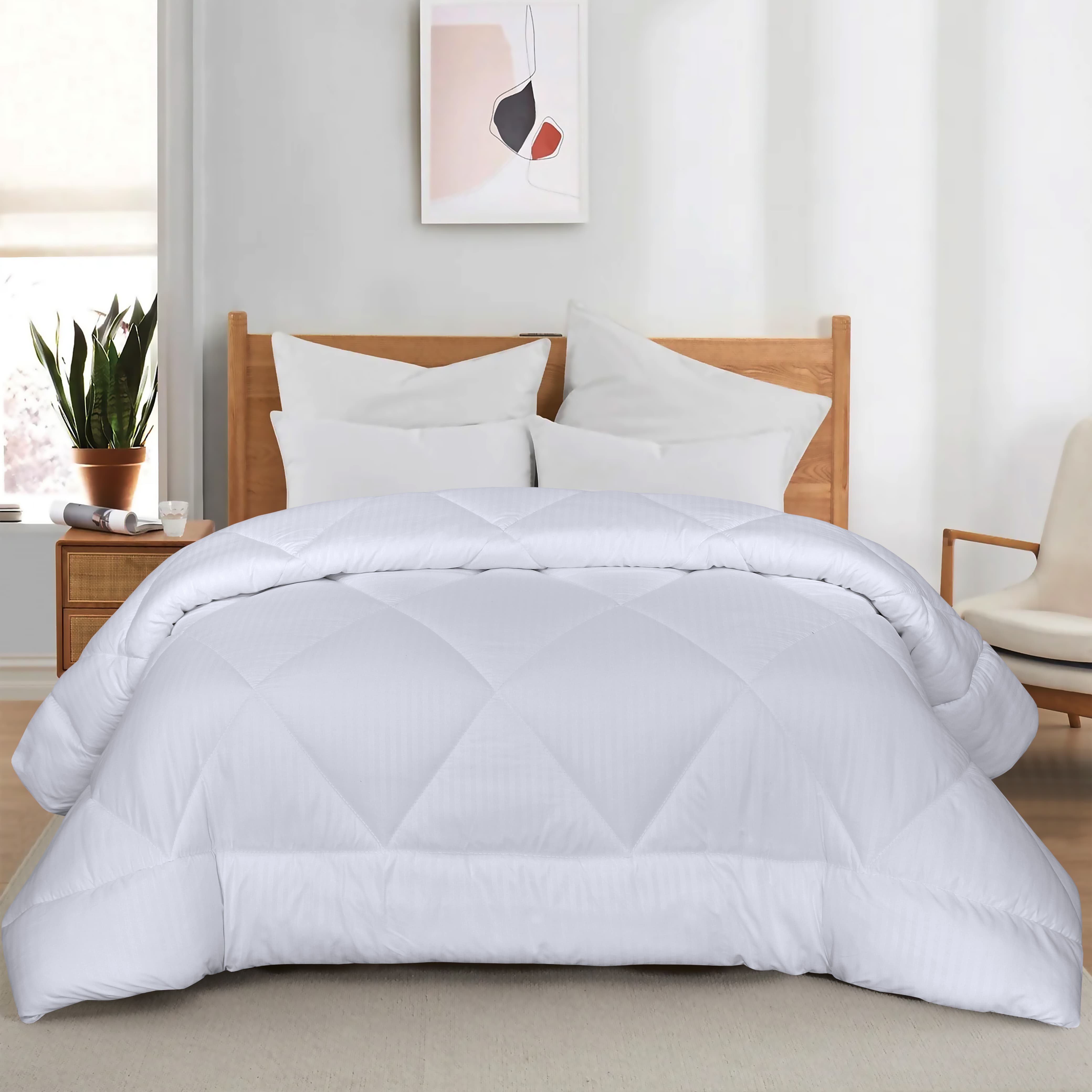 Pure Cotton Comforter Set - White