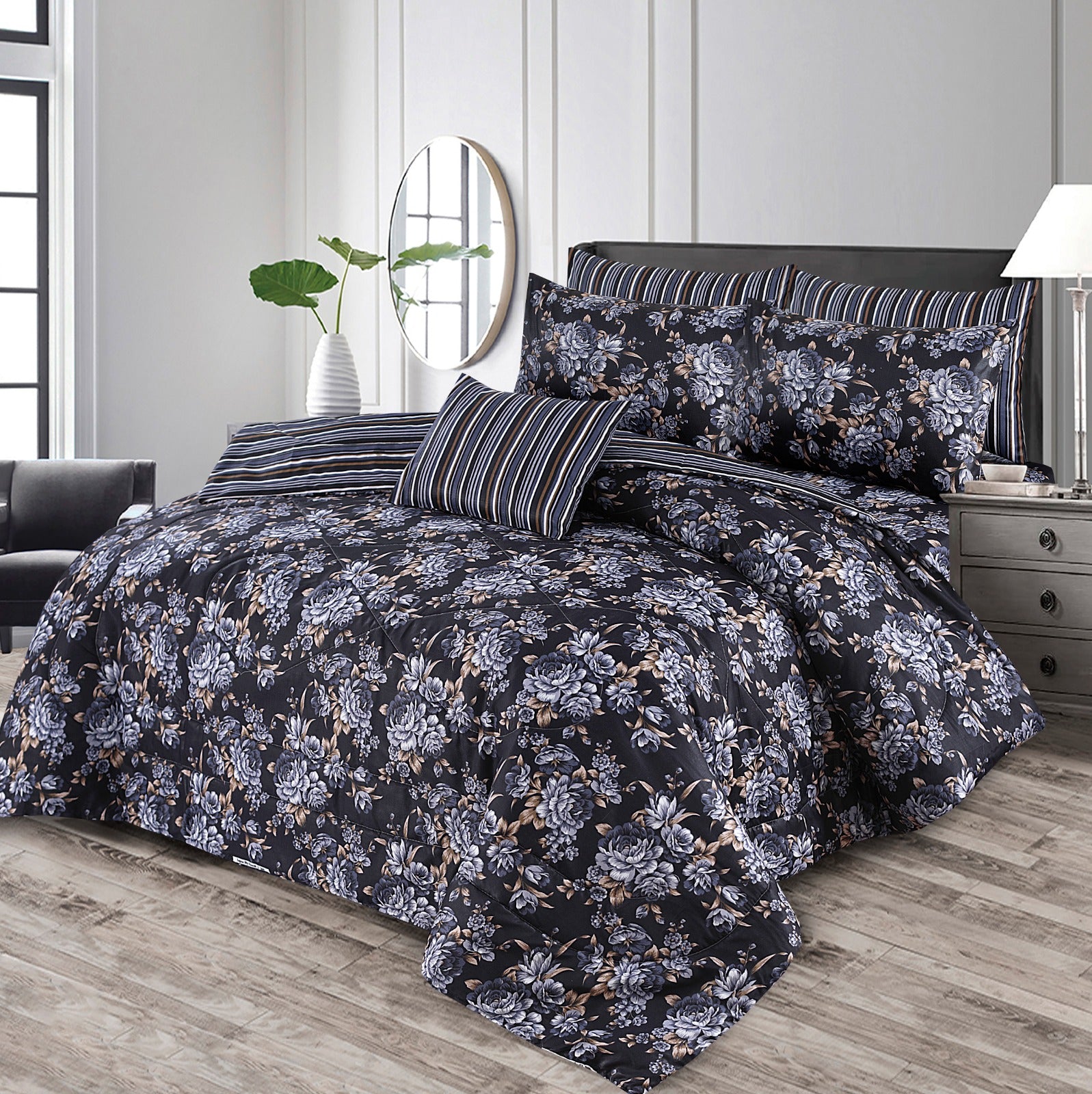 7 Pcs  Comforter Set Mh-752