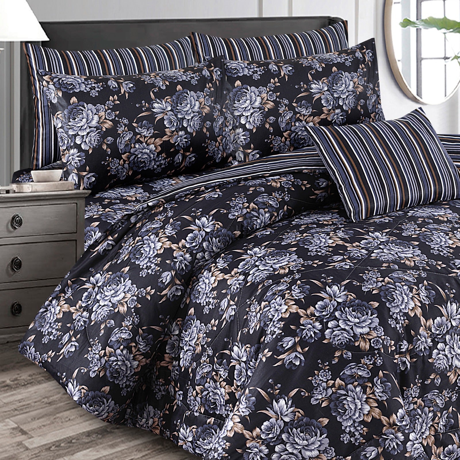 7 Pcs  Comforter Set Mh-752