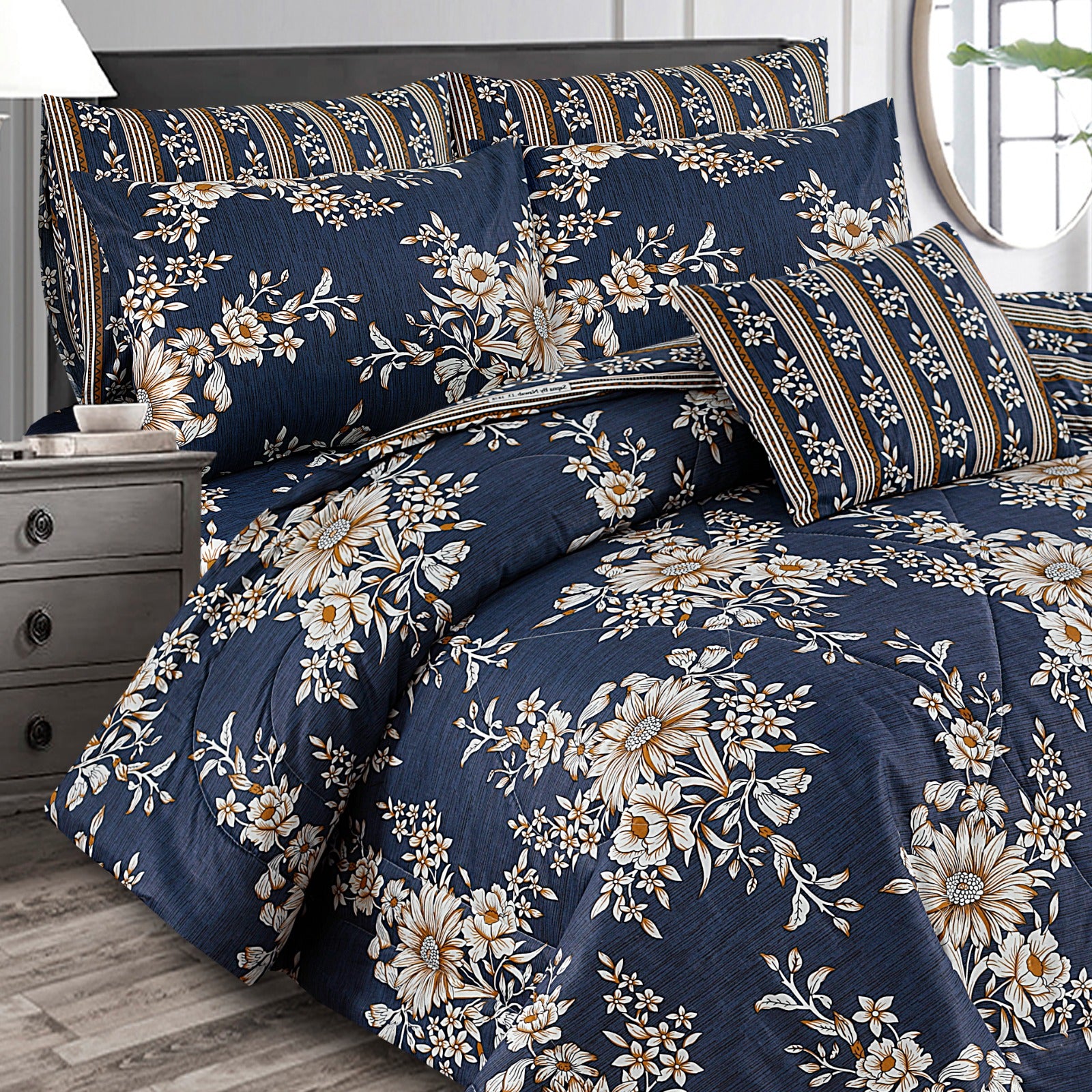 7 Pcs  Comforter Set Mh-748