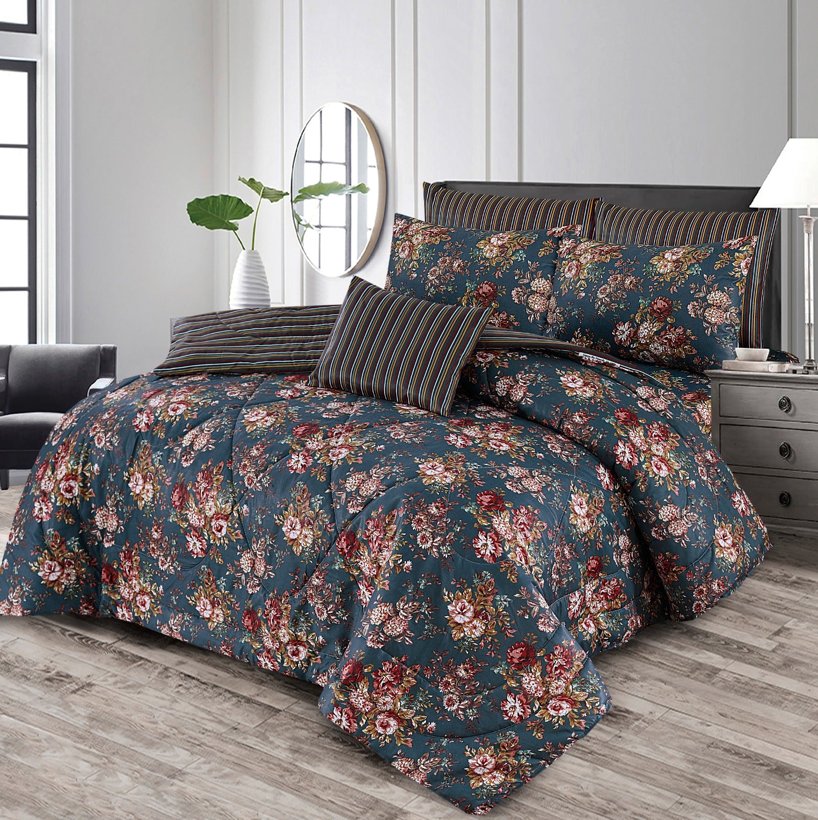 7 Pcs  Comforter Set Mh-750