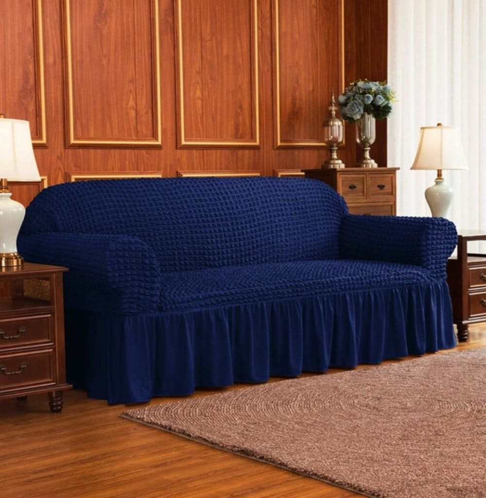 Bubble Mesh Quilted Sofa Cover﹙Blue ﹚ Quilts & Comforters