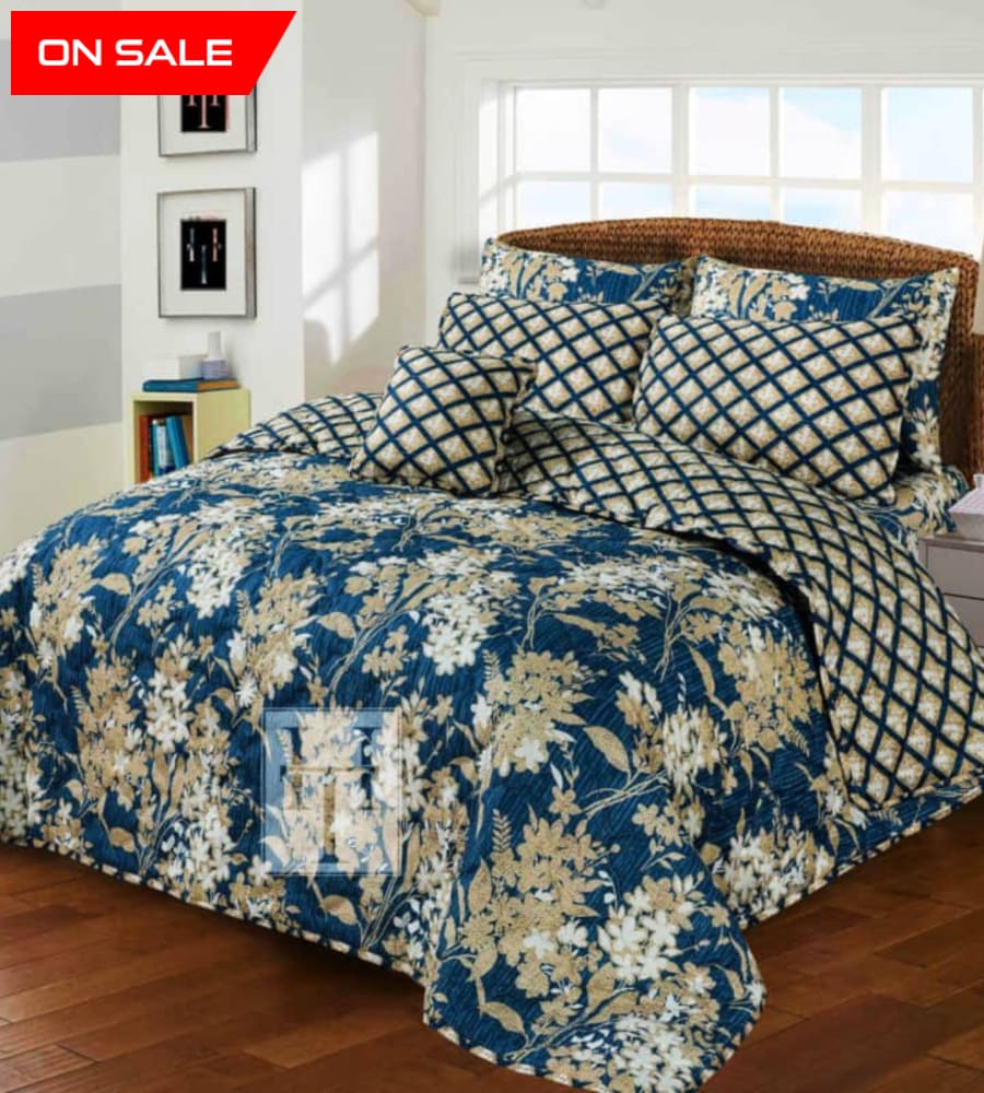 Flourish Summer Comforter Set 7 Pcs D - 809 Quilts & Comforters