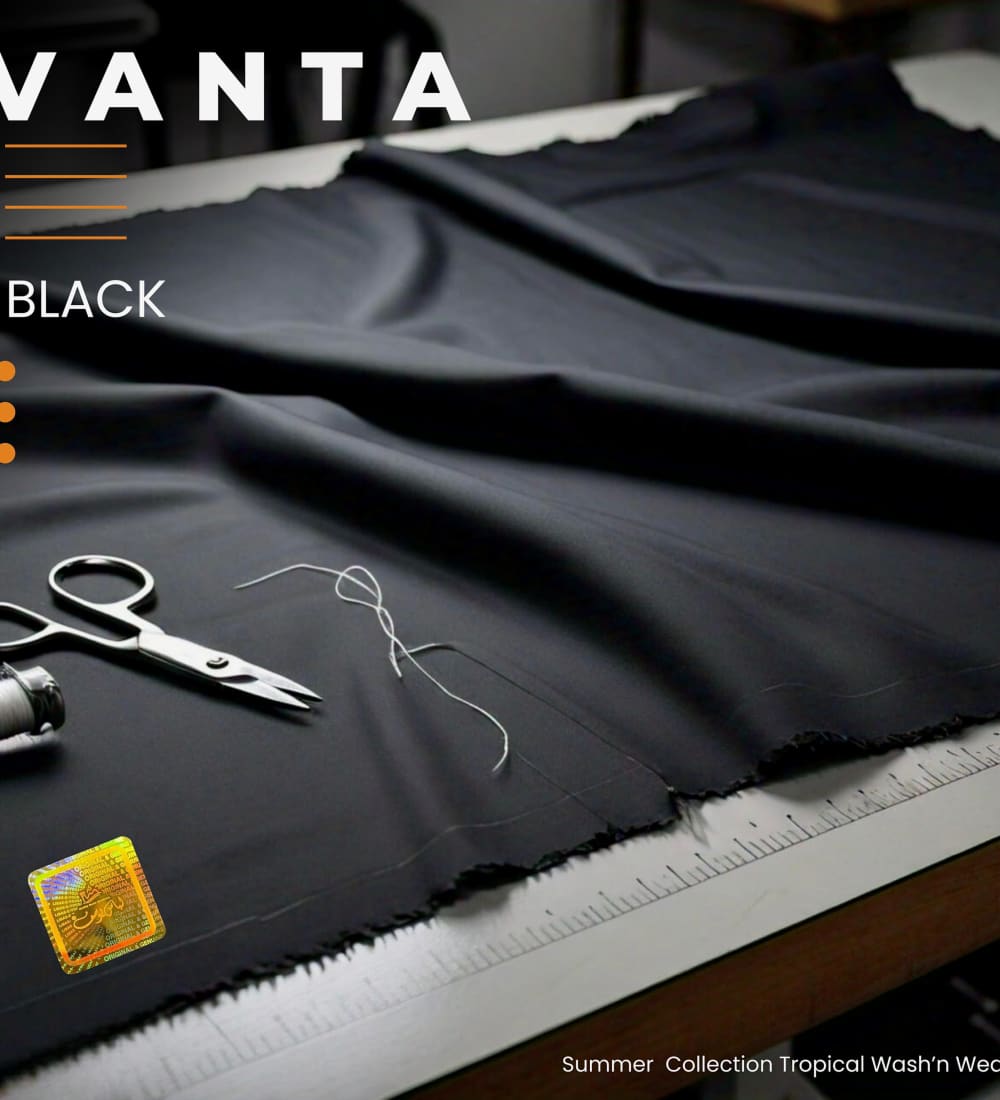 Men Unstitched Wash N Wear - Libas E Yousaf Vanta Black Apparel