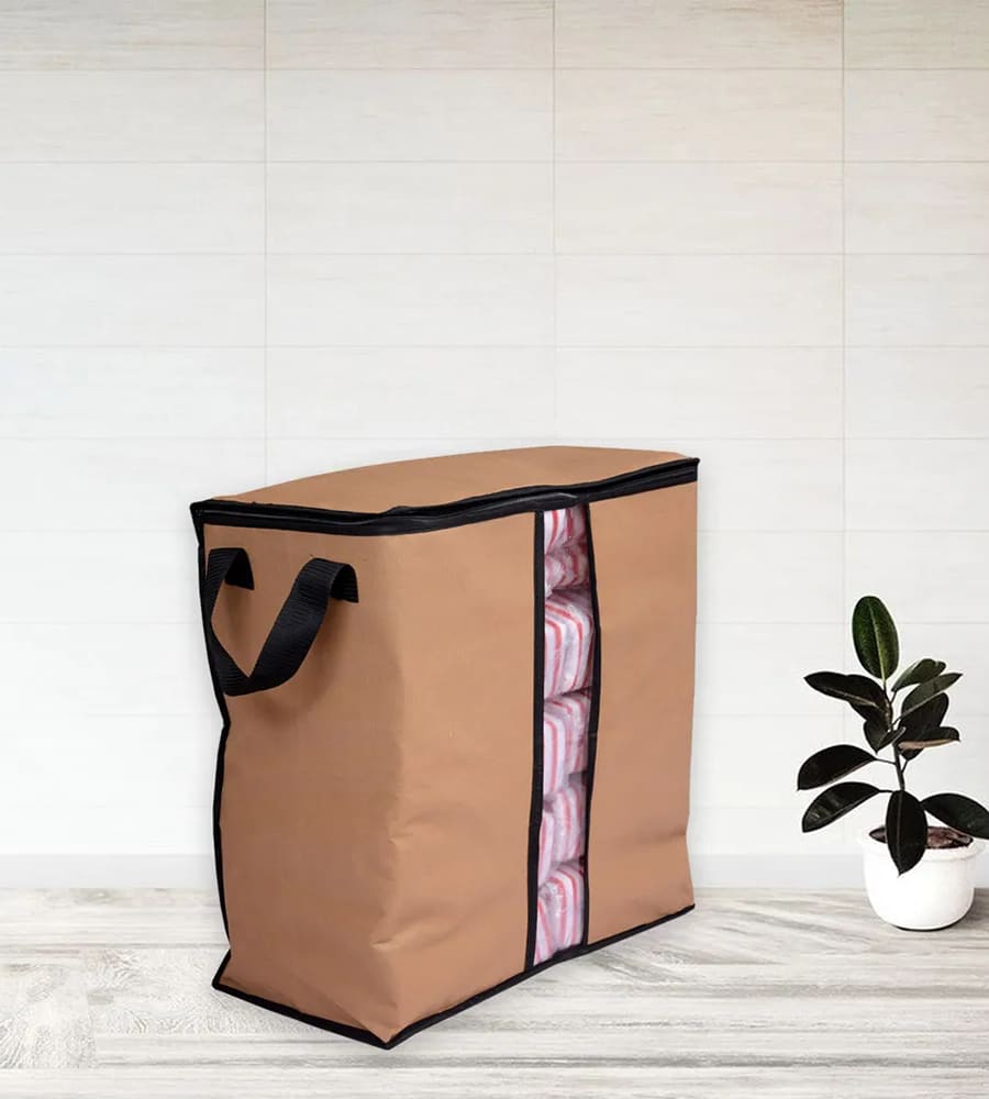 Non - Woven Storage Bag 110 Gsm Light Brown Colour Bags