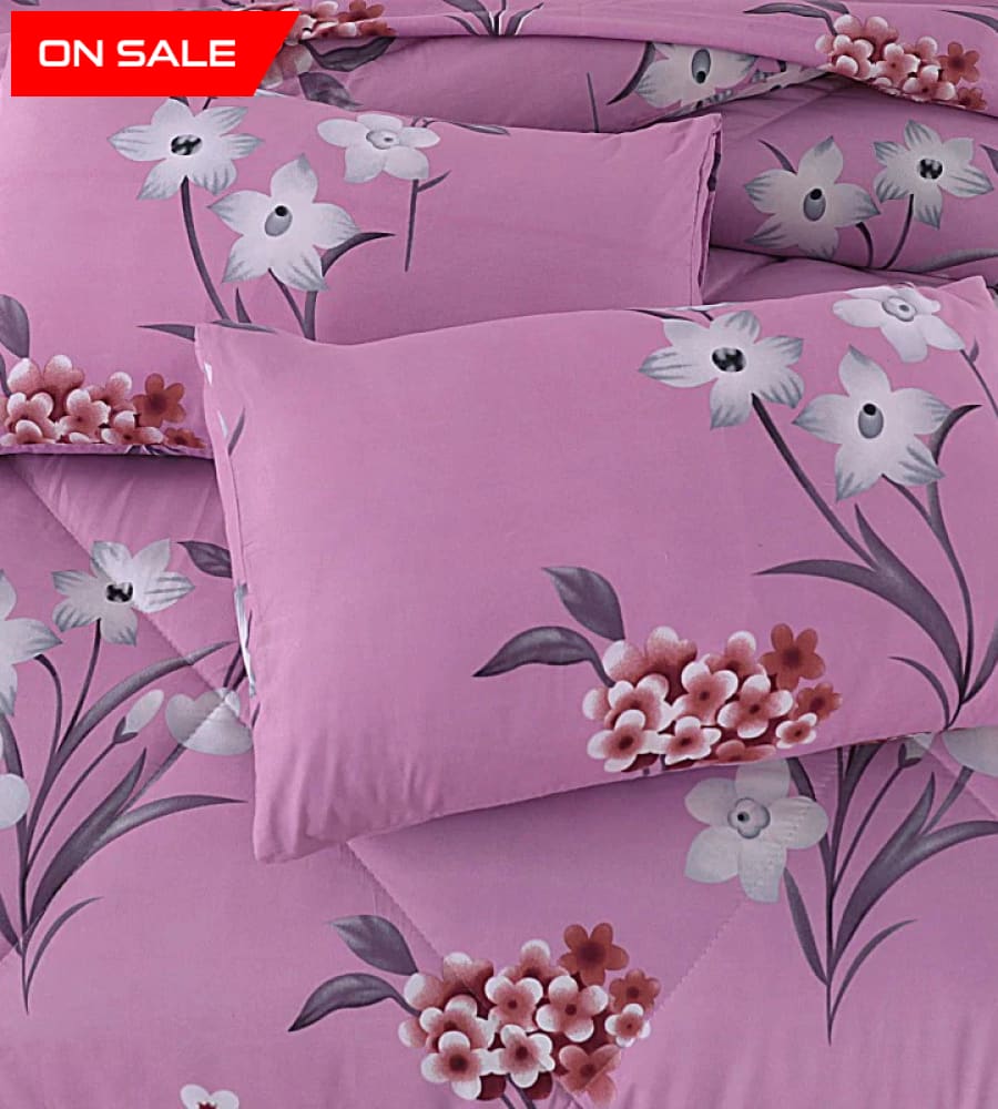 Pure Cotton Winter Vicky Razai Set 6 Pcs Wr-2448 (Heavy Polyester Filling) Quilts & Comforters