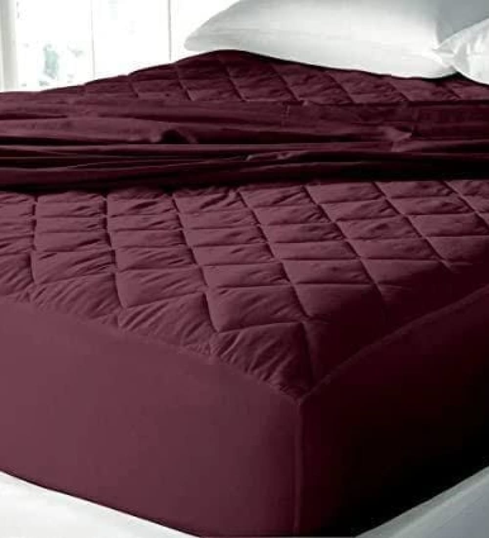 Qulited Water Proof Mattress Protector (Maroon) Bed Sheets