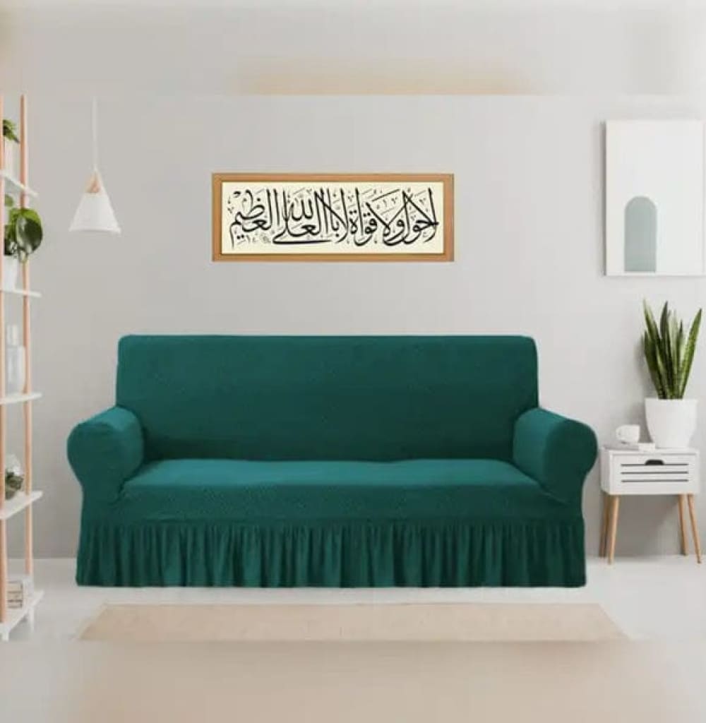 Turkish Style Sofa Cover Dark Green Quilts & Comforters