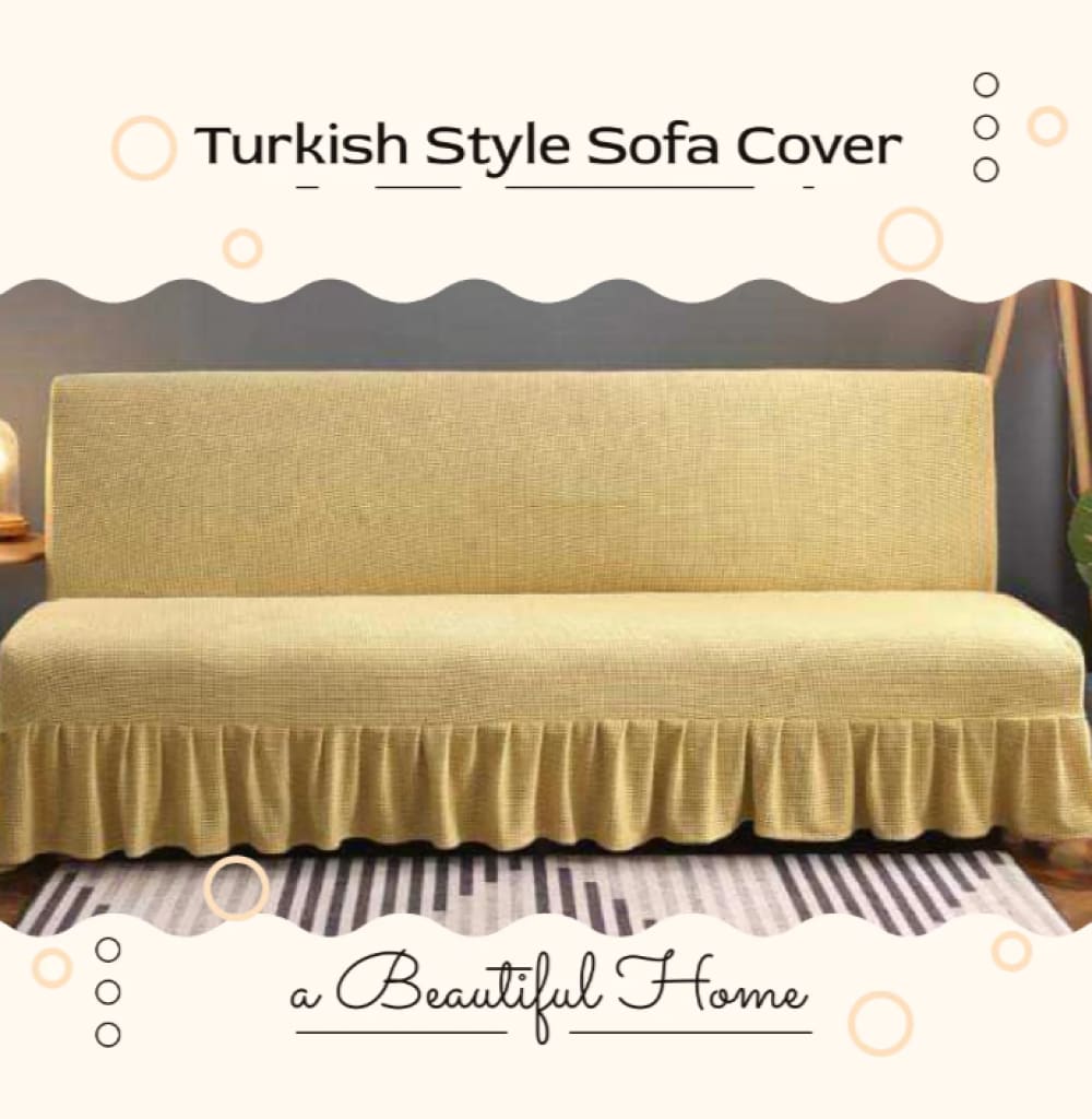 Turkish Style Sofa Cover (Gold Web) Quilts & Comforters