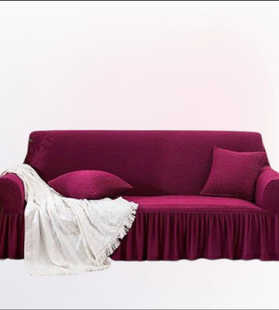 Turkish Style Sofa Cover ﹙ Maroon ﹚ Quilts & Comforters