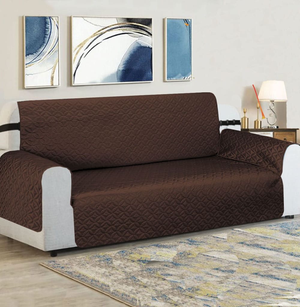 Ultrasonic Cotton Quilted Sofa Cover﹙ Brown﹚ Quilts & Comforters