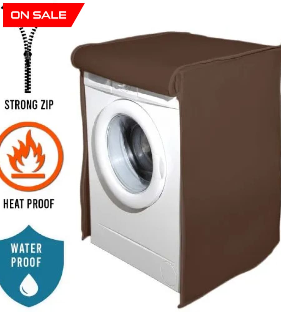 Waterproof Front Loaded Washing Machine Covers 6 Kg / Brown Cover