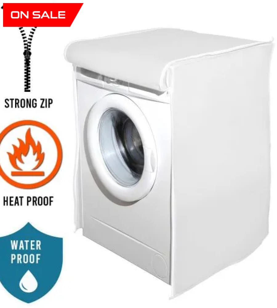 Waterproof Front Loaded Washing Machine Covers 6 Kg / White Cover