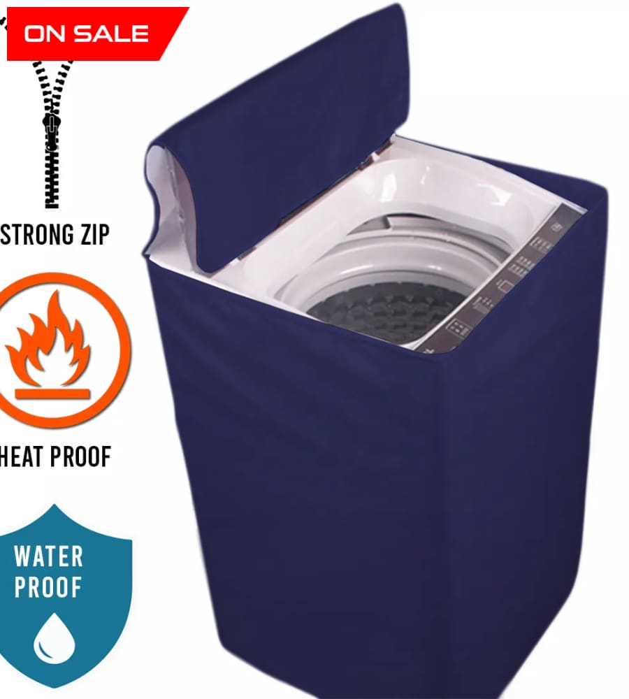 Waterproof Top Loaded Washing Machine Covers 6 Kg / Blue Washing Machine Cover