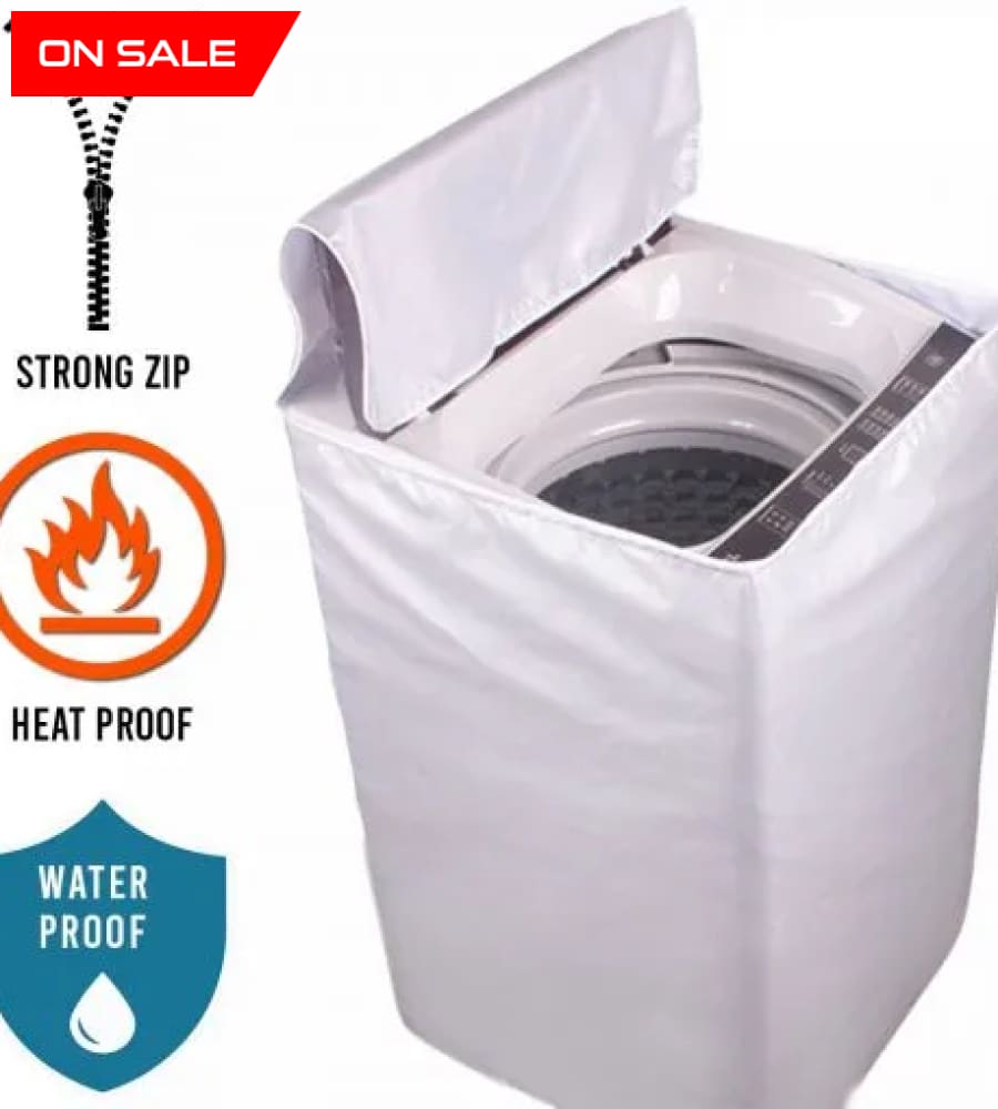 Waterproof Top Loaded Washing Machine Covers 6 Kg / White Washing Machine Cover