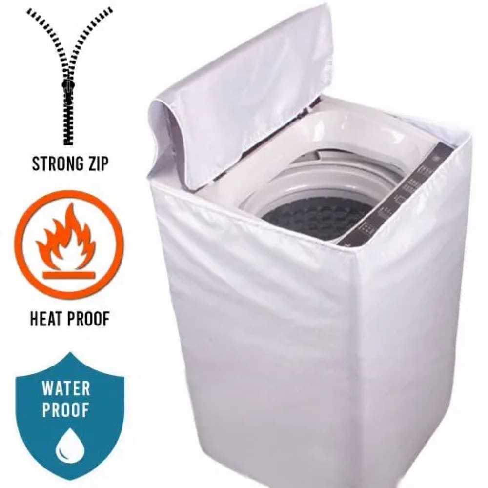 Waterproof Top Loaded Washing Machine Covers 6 Kg / White Washing Machine Cover